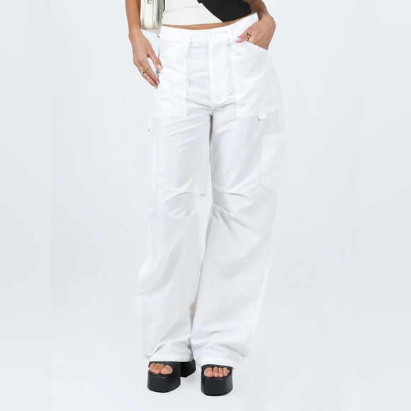 Lioness Miami Vice Swish Pant Street Style Cargo Pant - Ghost White - Picture 7 of 13